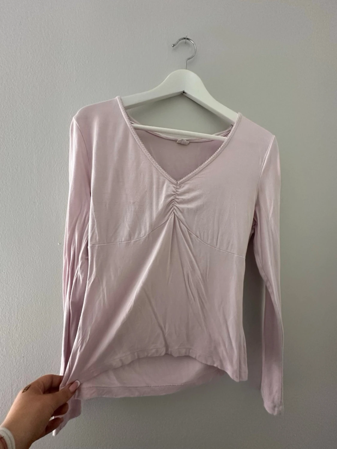 Ljusrosa långärmad topp Stories M