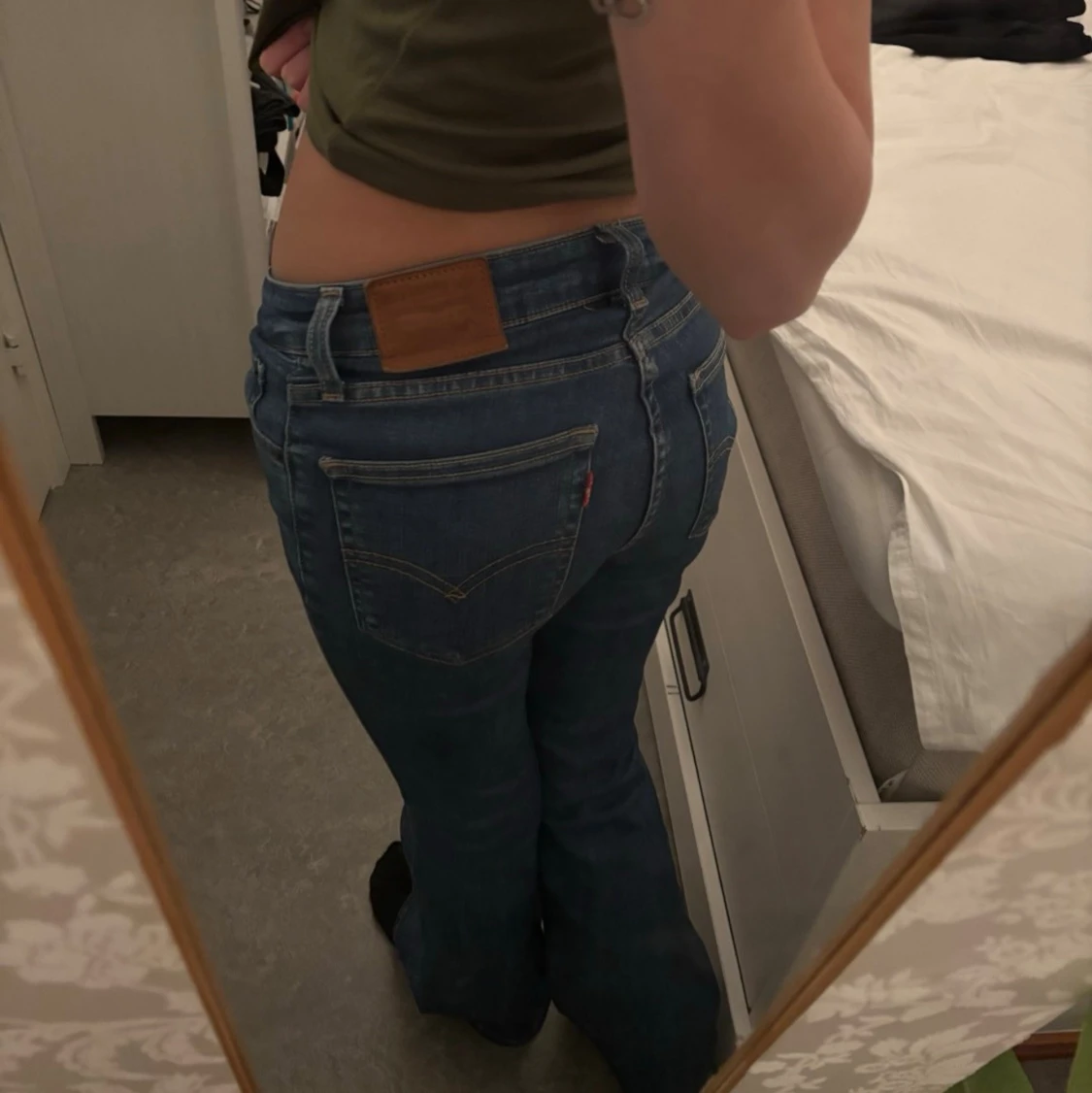 Levi's blå bootcut jeans lågmidja