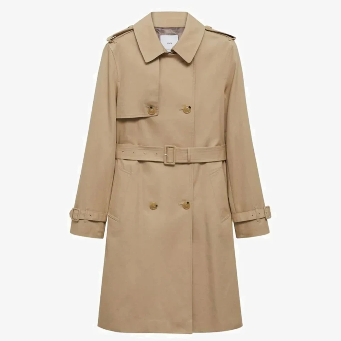 Beige trenchcoat med bälte - 4