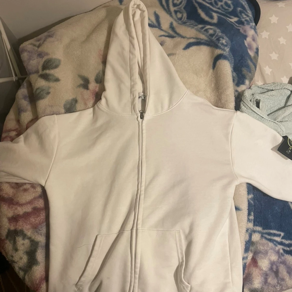 Vit hoodie från Stone Island