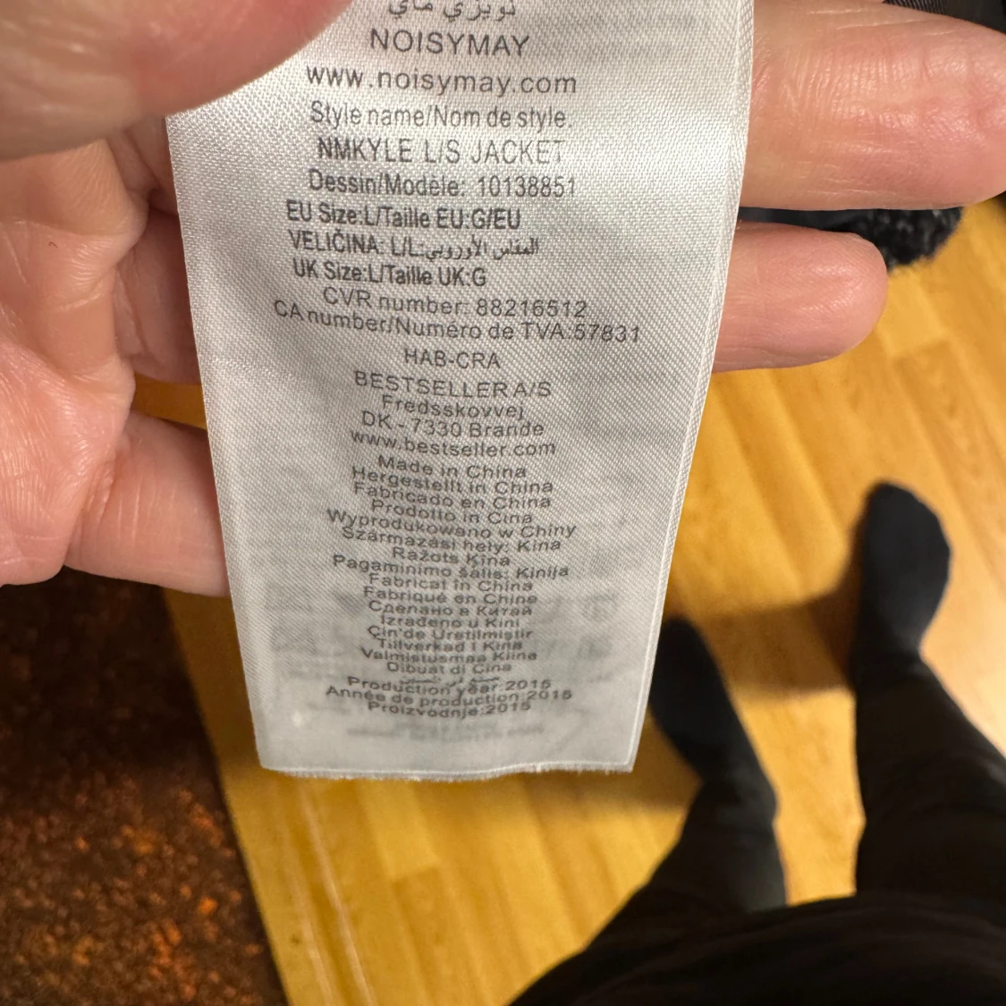 Gråsvart kappa från Noisy May, stl L - 4