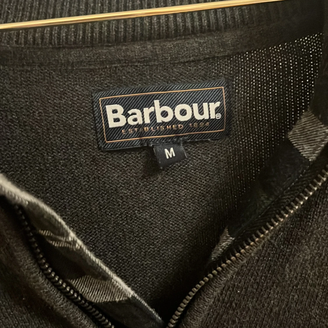 Grå Barbour half zip tröja M - 2