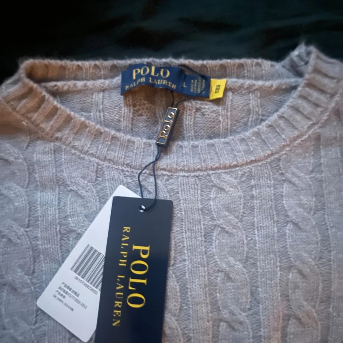 Grå kabelstickad tröja Polo Ralph Lauren - 1