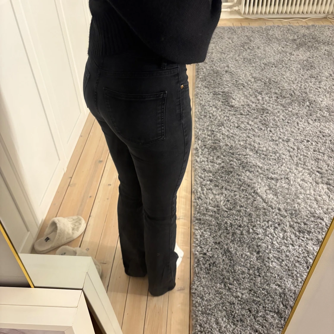 Svarta bootcut jeans med låg midja - 2