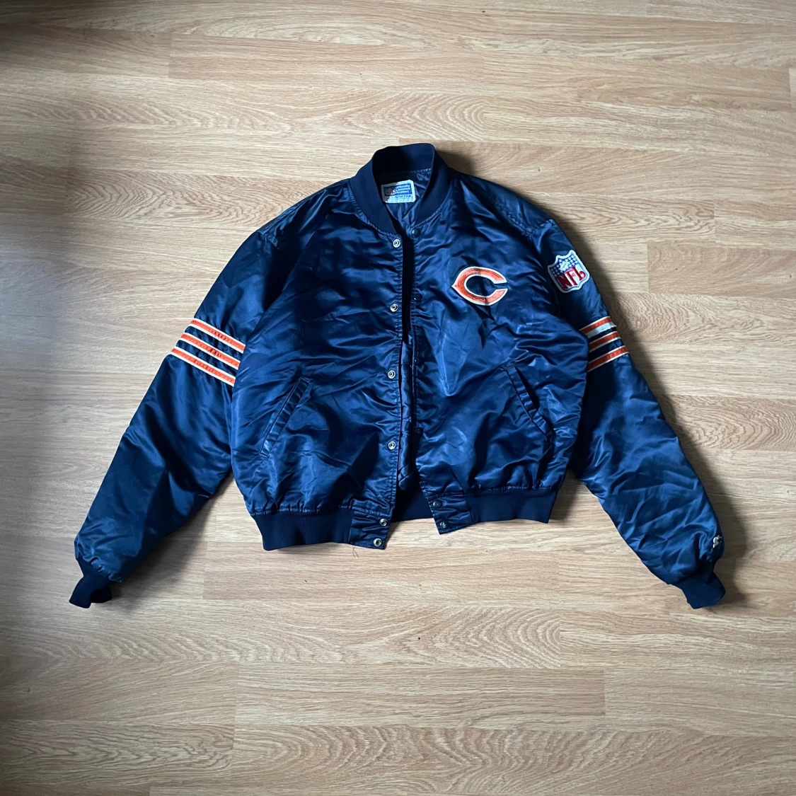 Blå bomberjacka Chicago Bears Starter XXL