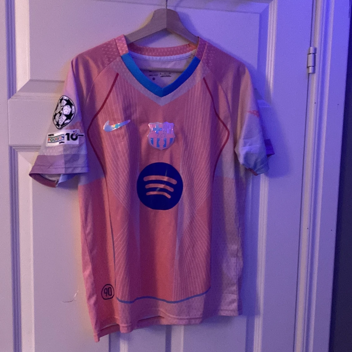 Barça Lamine Yamal #10 rosa Nike tröja