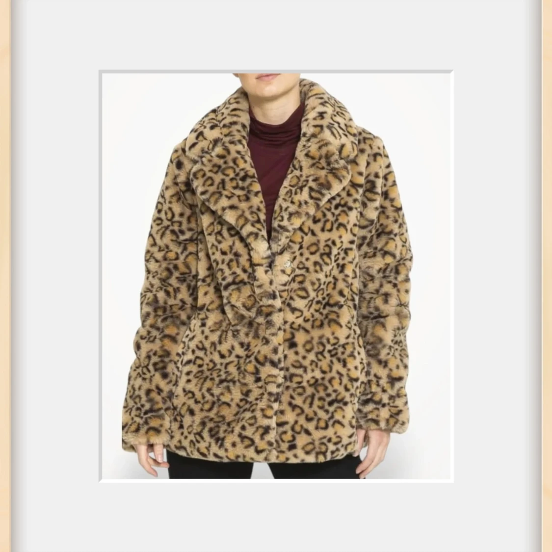 Leopardmönstrad pälsjacka Lager 157 - 3