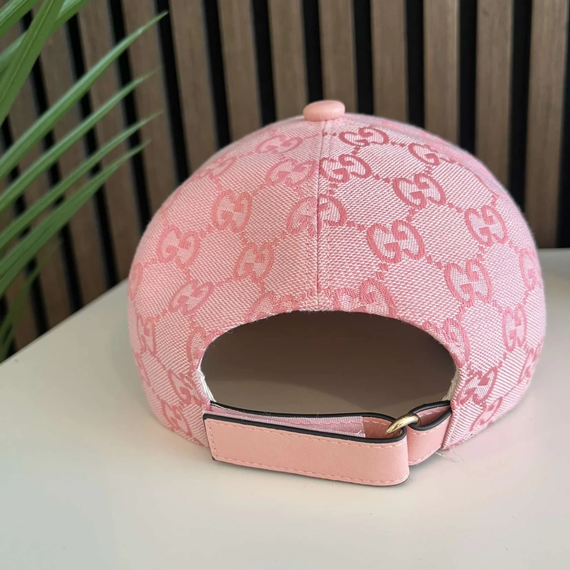 Rosa keps från Gucci med GG-mönster - 2