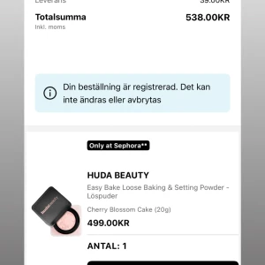 Huda Beauty Easy Bake Lös puder - Easy Bake i färgen Cherry Blossom Cake från Huda Beauty. endast testad, de är relativt ny och helt full.