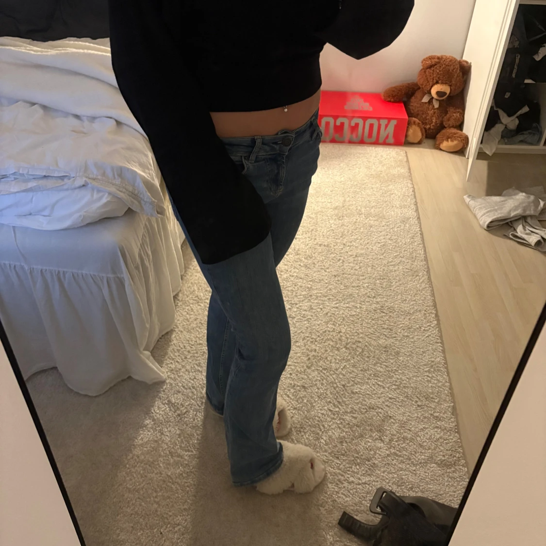 Bootcut jeans med låg midja - 1