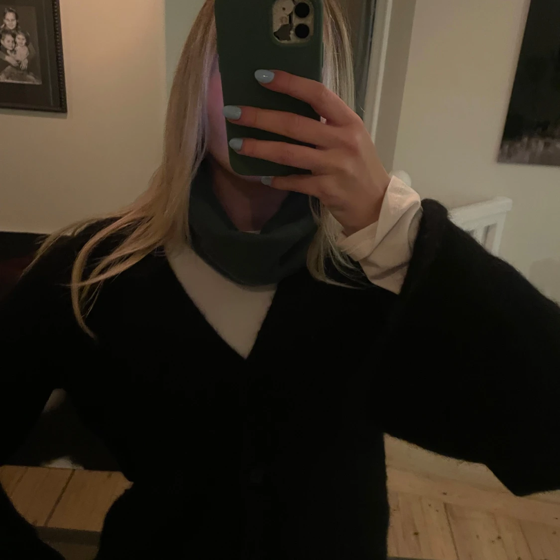 Buff i rosa, ljusblå och mörkgrön - 2