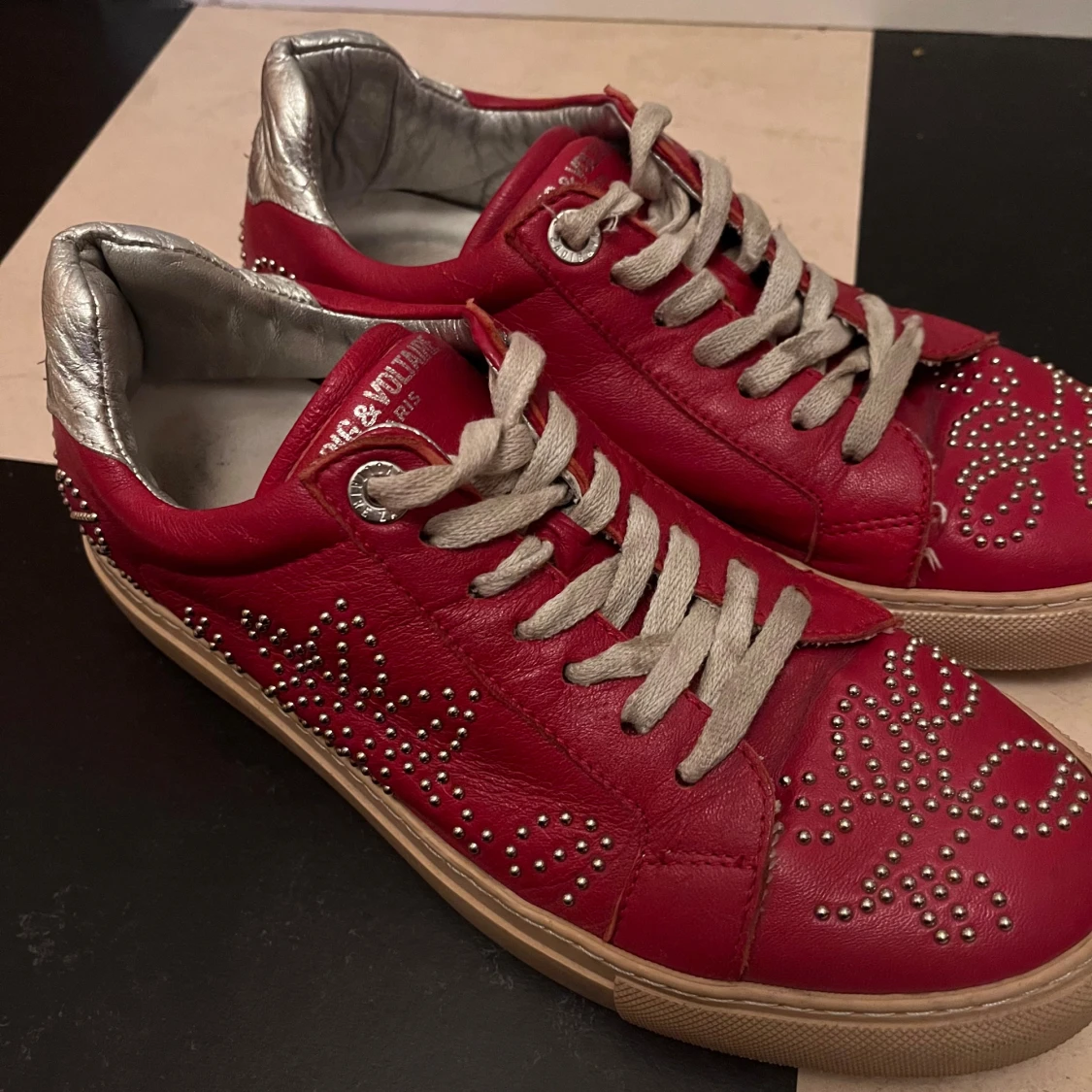 Röda Zadig skor - 2