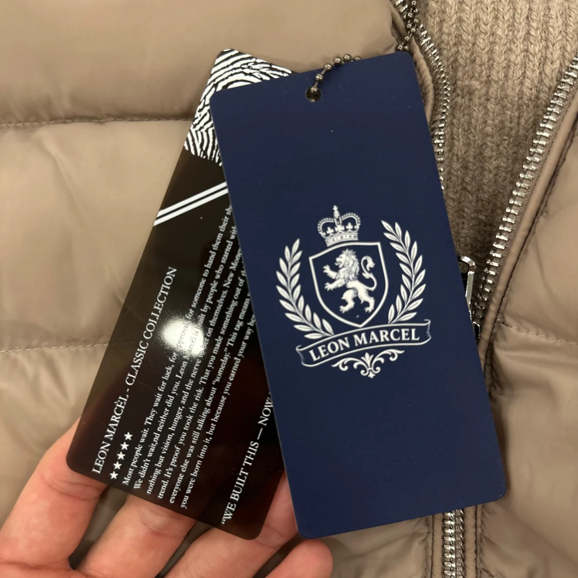 Beige pufferjacka från Leon Marcel - 3