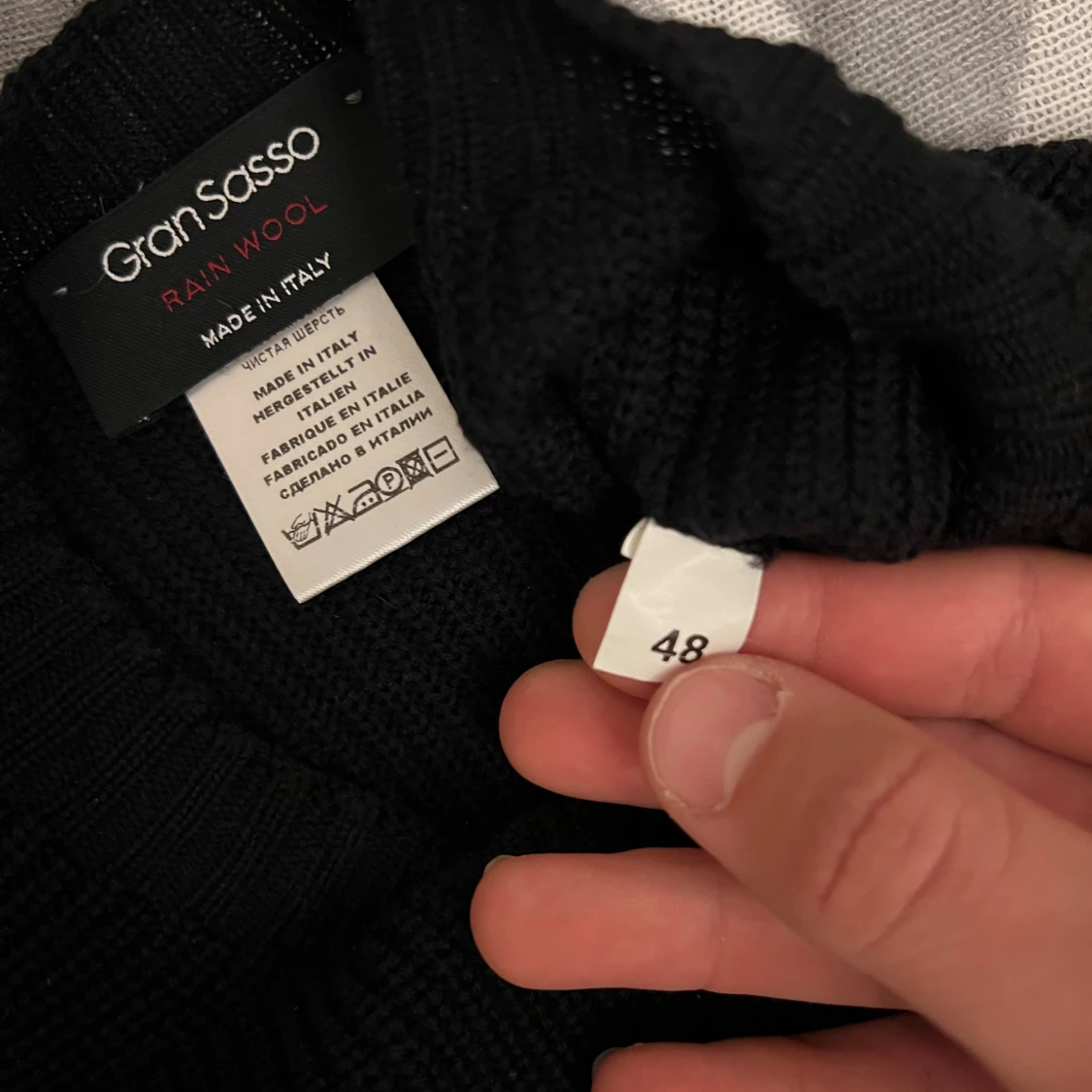 Gran Sasso rain wool svart tröja - 4