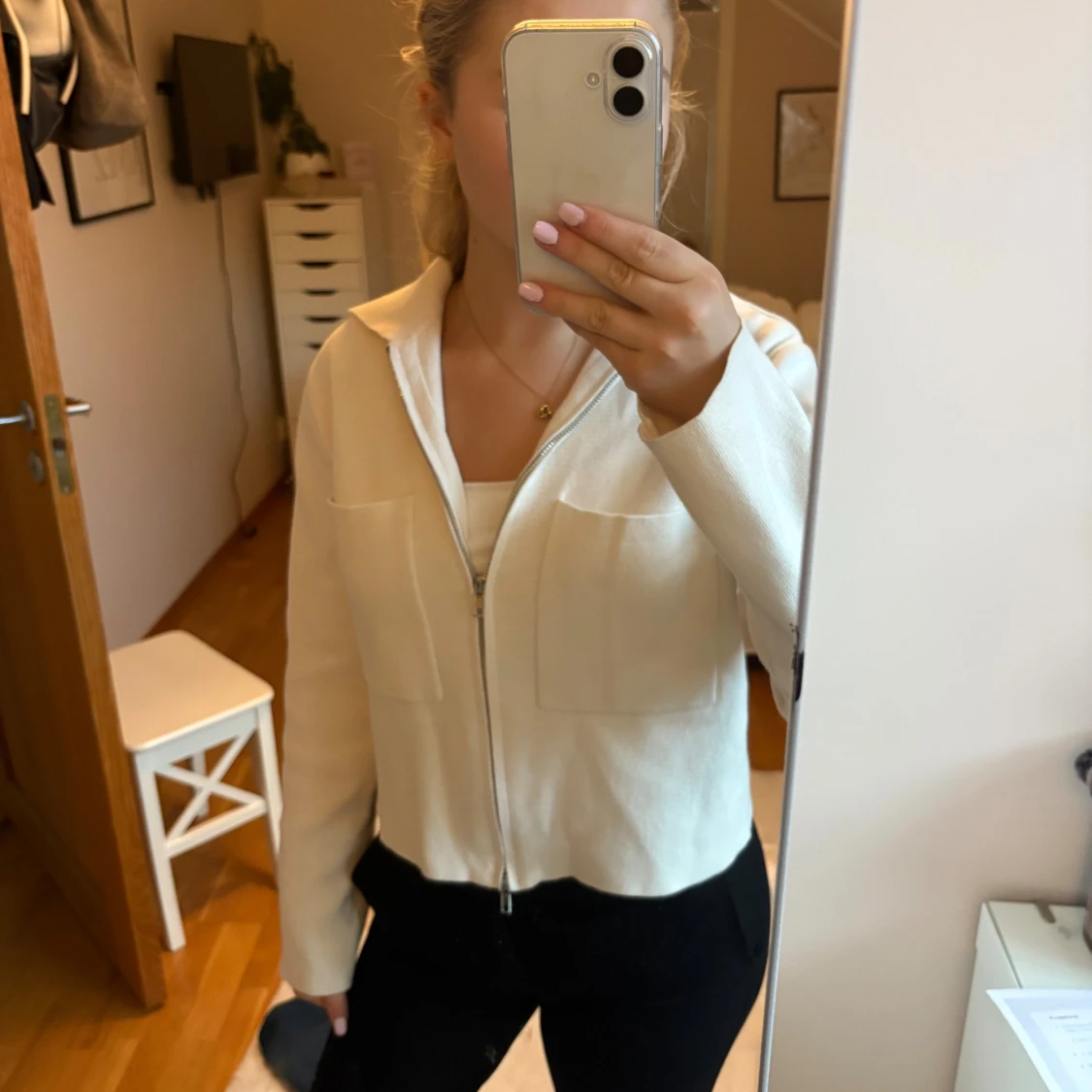 Vit zip kofta från Åhléns💕