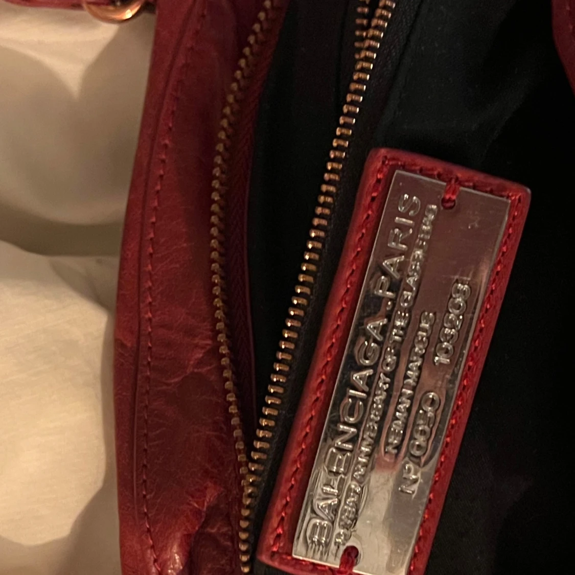 Röd Balenciaga City handväska i skinn - 3