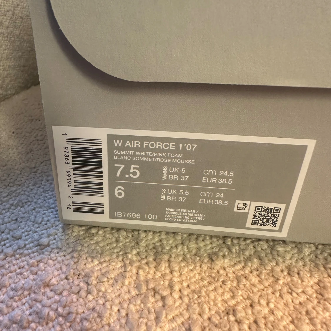 Nike Air Force 1 svart/vit 38.5 - 2