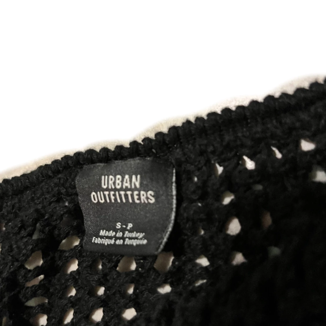 Svart croppad stickad topp Urban Outfitters - 1