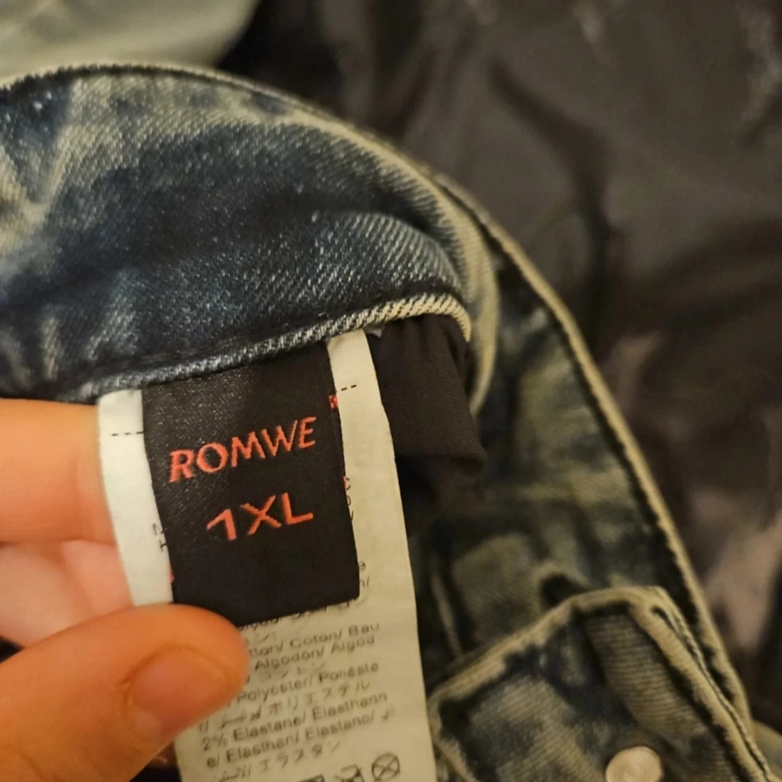 Blåa/Gråa Flare Jeans Med Detaljer  - 3