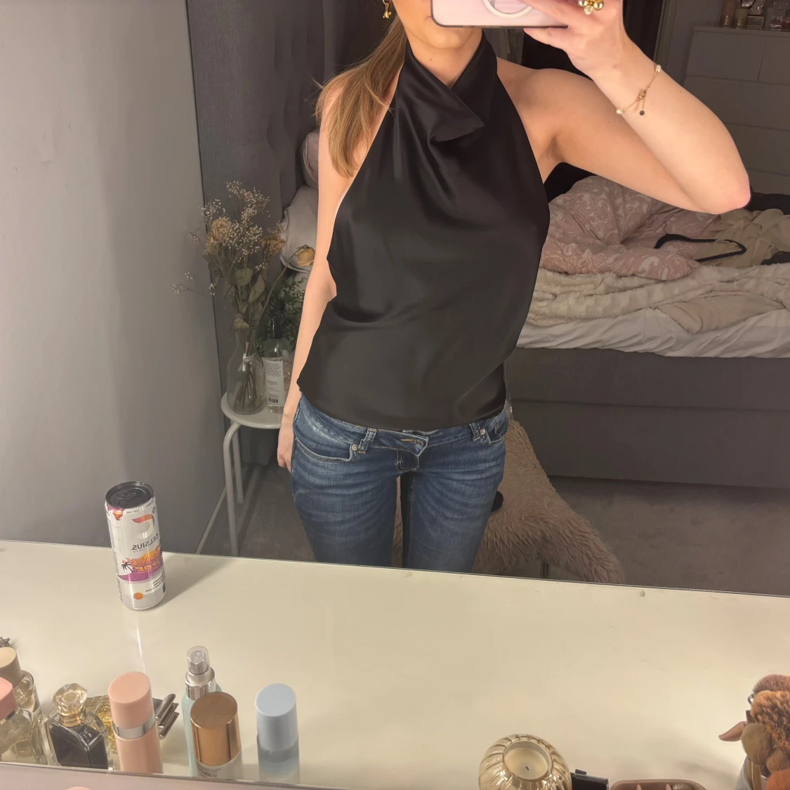 Svart halterneck topp från Zara