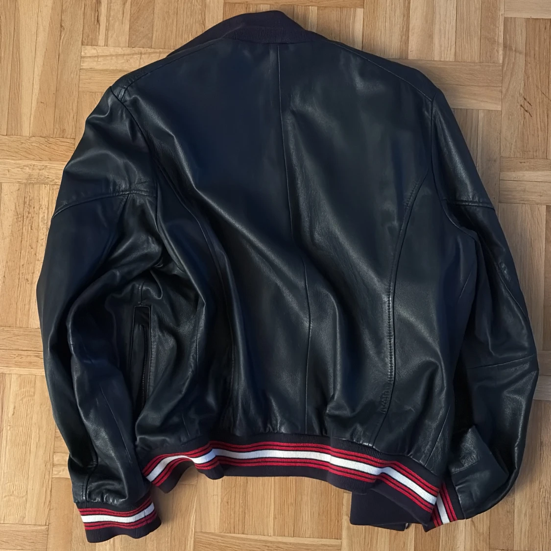 Svart skinn bomberjacka Oakwood - 3