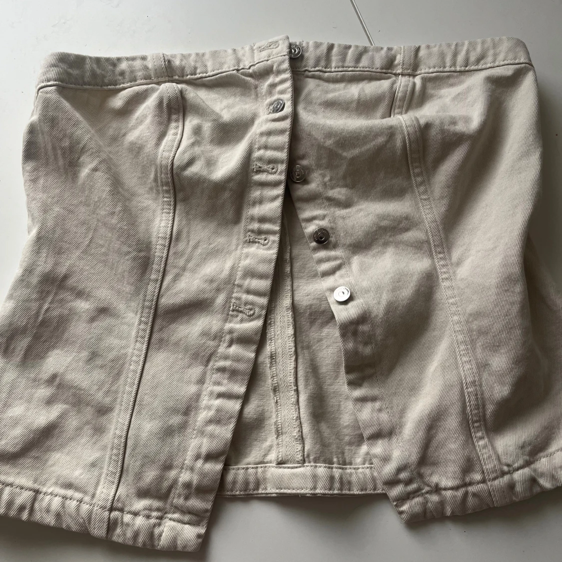 Beige denim topp