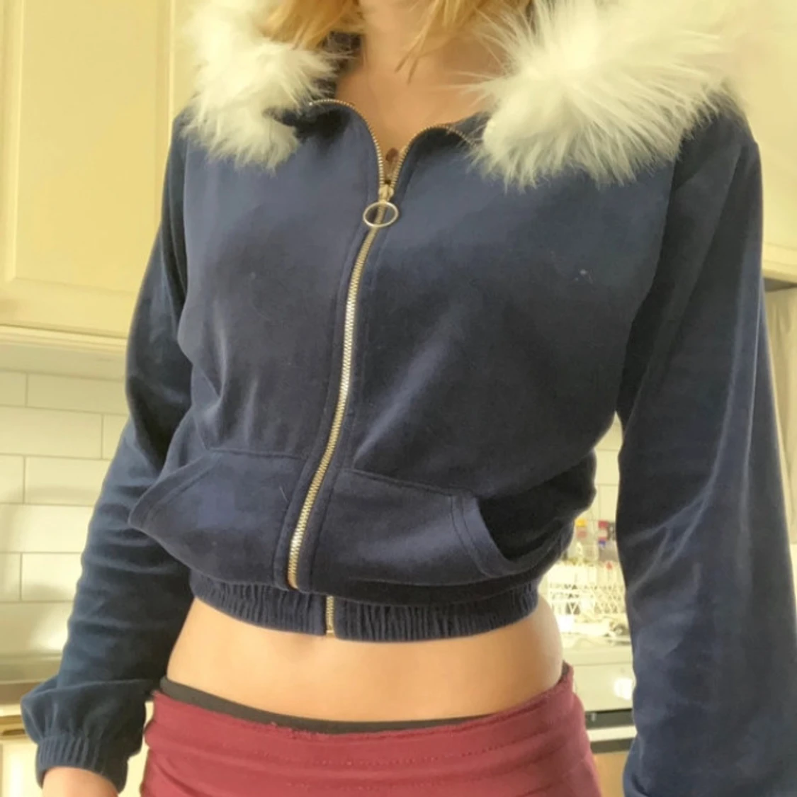 Cropped Hunkemöller zip med päls - 2