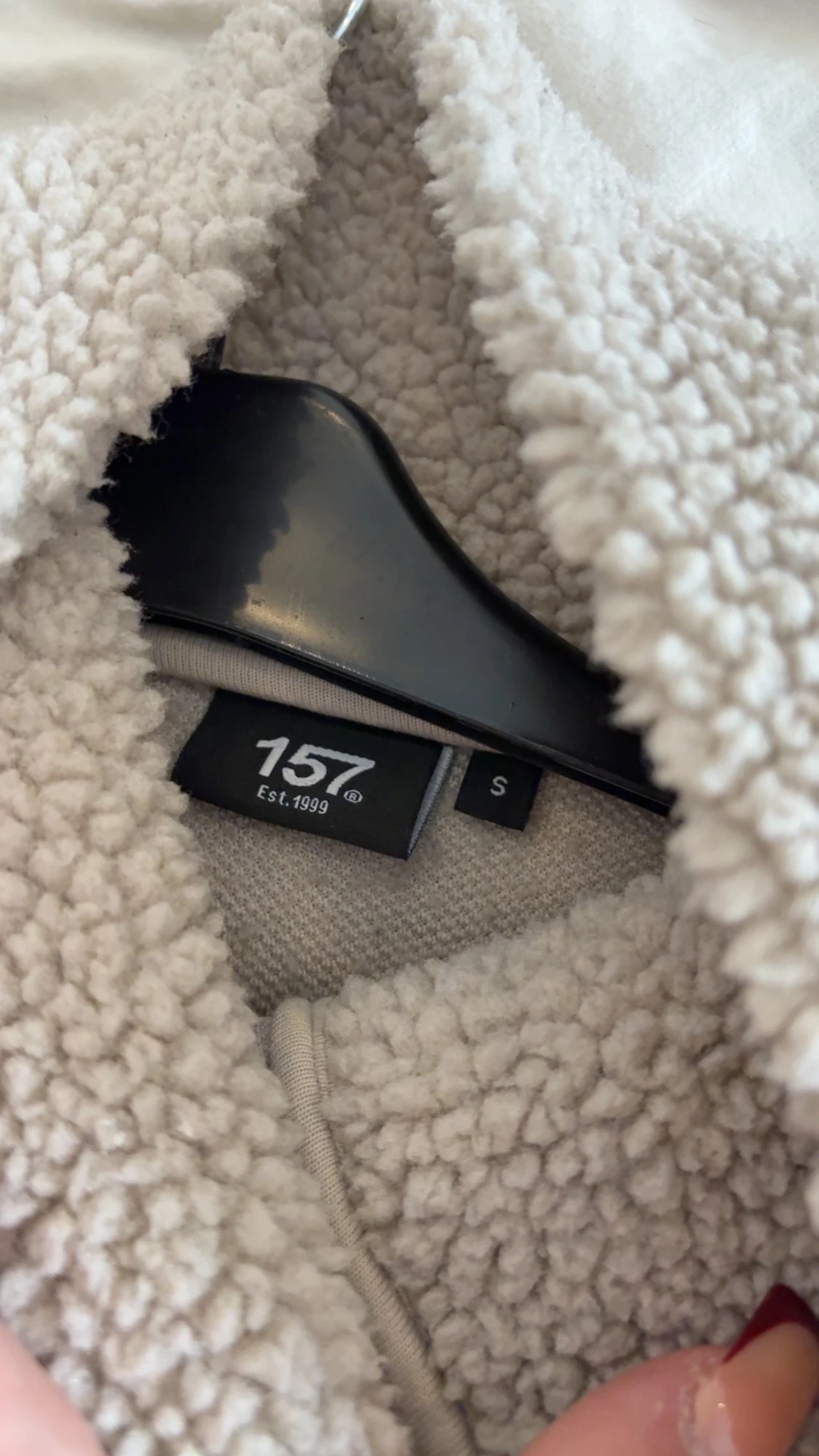 Beige teddyjacka från 157, storlek S - 2