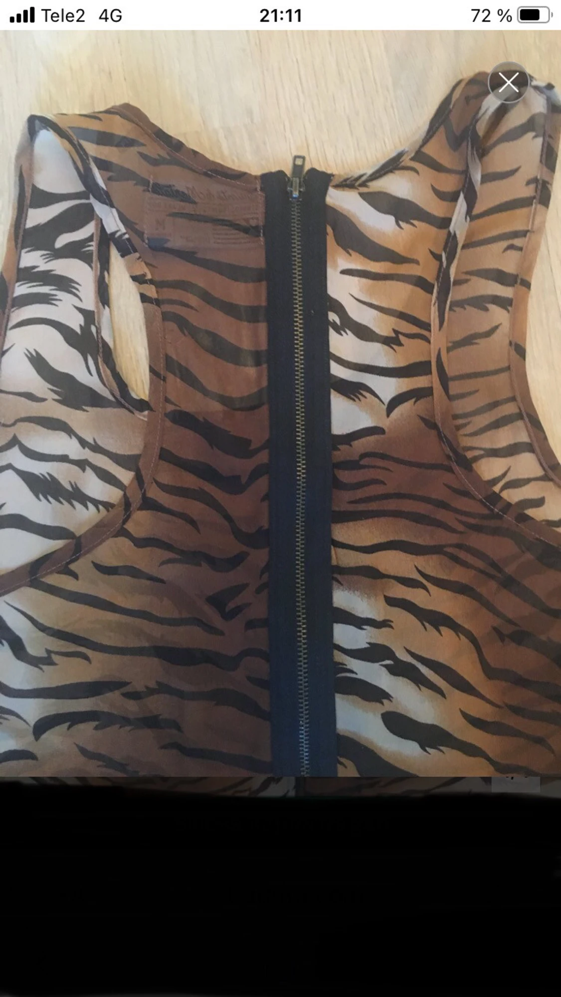 Tigerprintad ärmlös linnetopp Saints & Mortals - 2