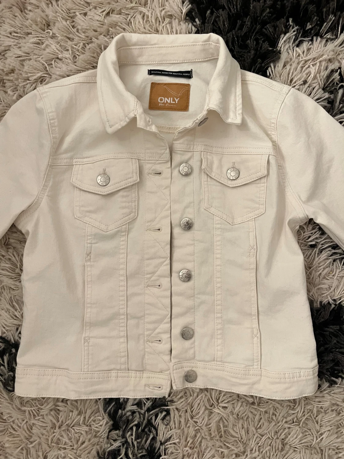 Off-Vit jeansjacka från ONLY - 1