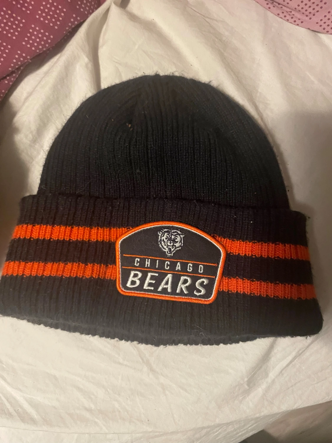 Chicago Bears svart och orange mössa