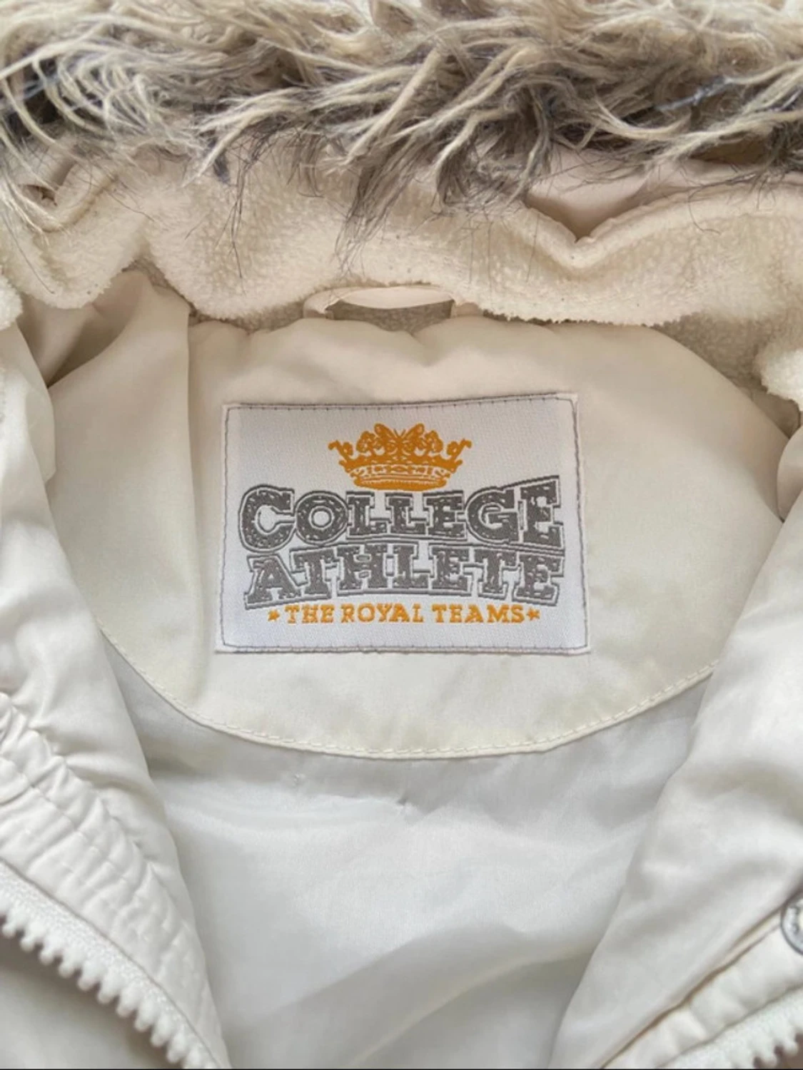 Vit 2000s y2k pufferjacka  - 5