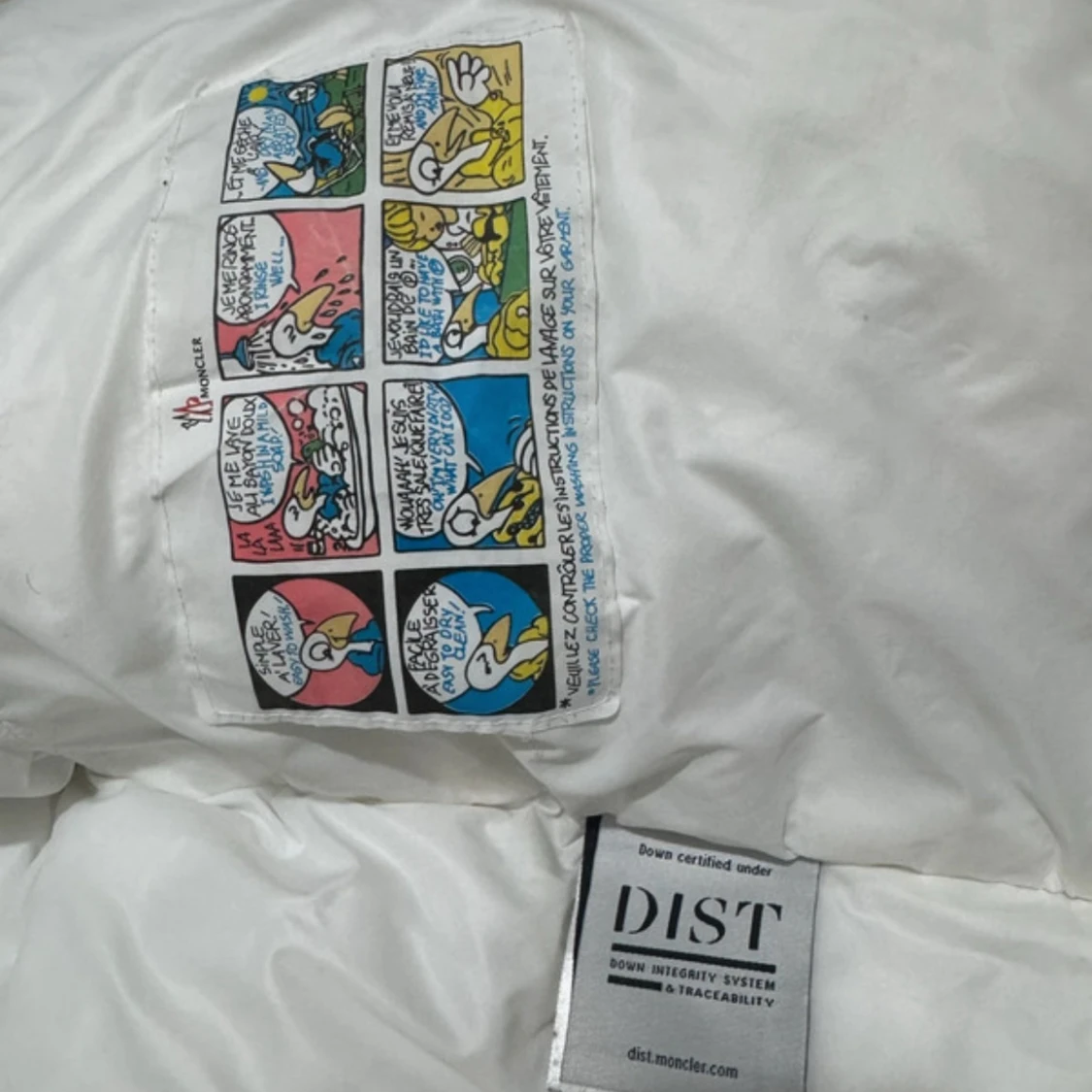 Vit Moncler pufferjacka med huva - 3