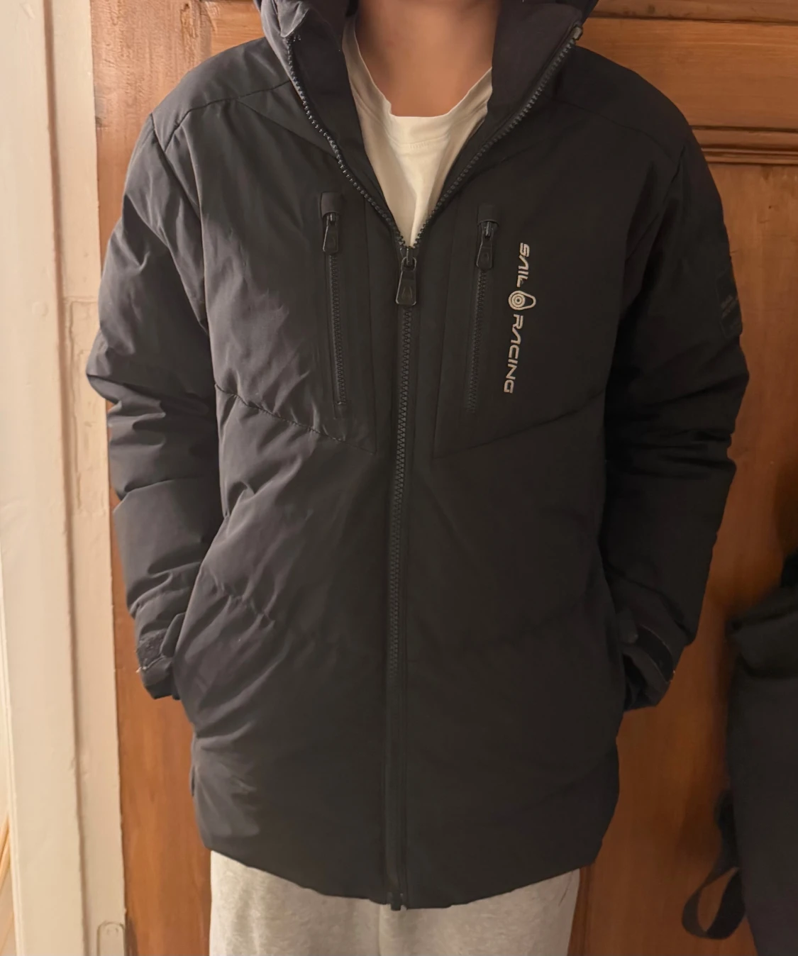 Svart Sail Racing dunjacka med huva - 1