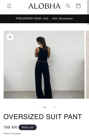 Oversized kostymbyxor  - Oversized kostymbyxor från Alobha. Använda ca 2 gånger.