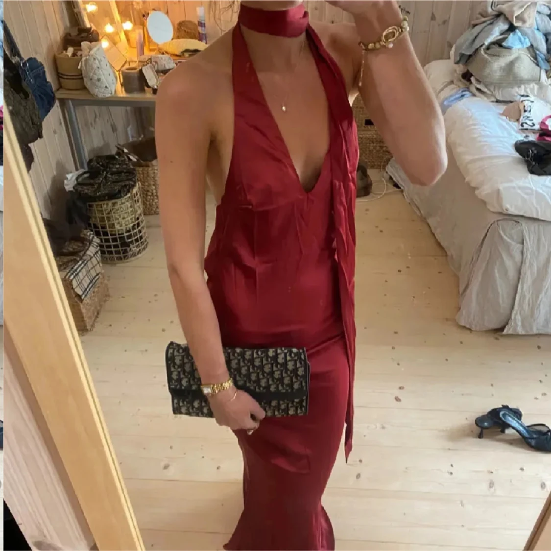 Vinröd balklänning - 3