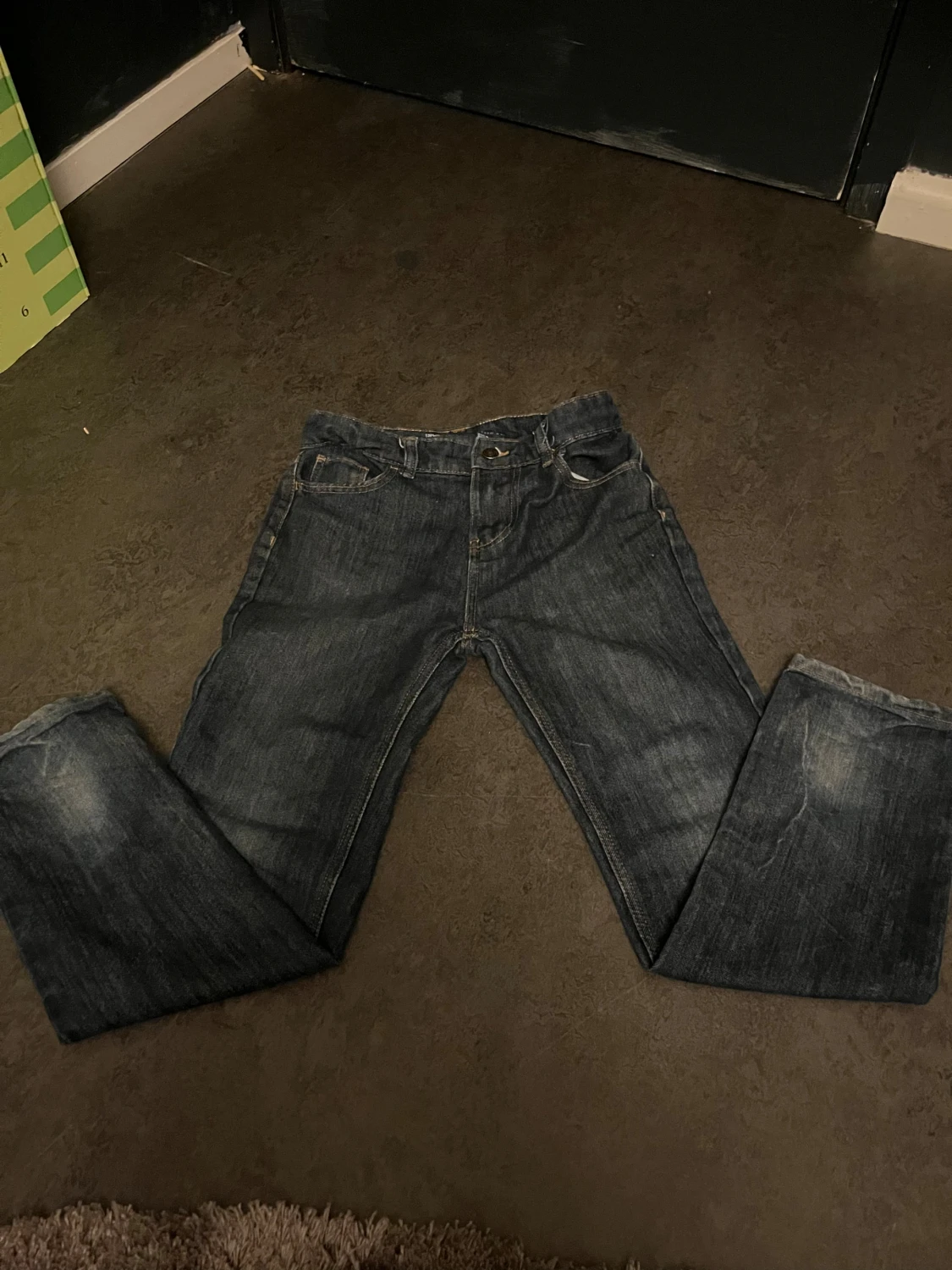 Mörkblå straight jeans Denim Co 158cm
