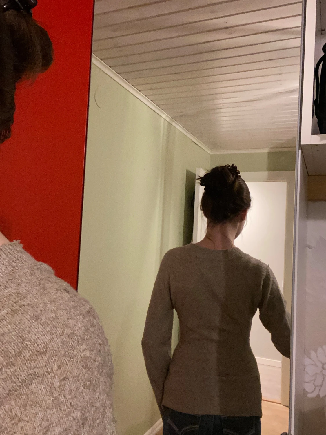 Beige/ljusbrun stickad tröja från Vero Moda - 1