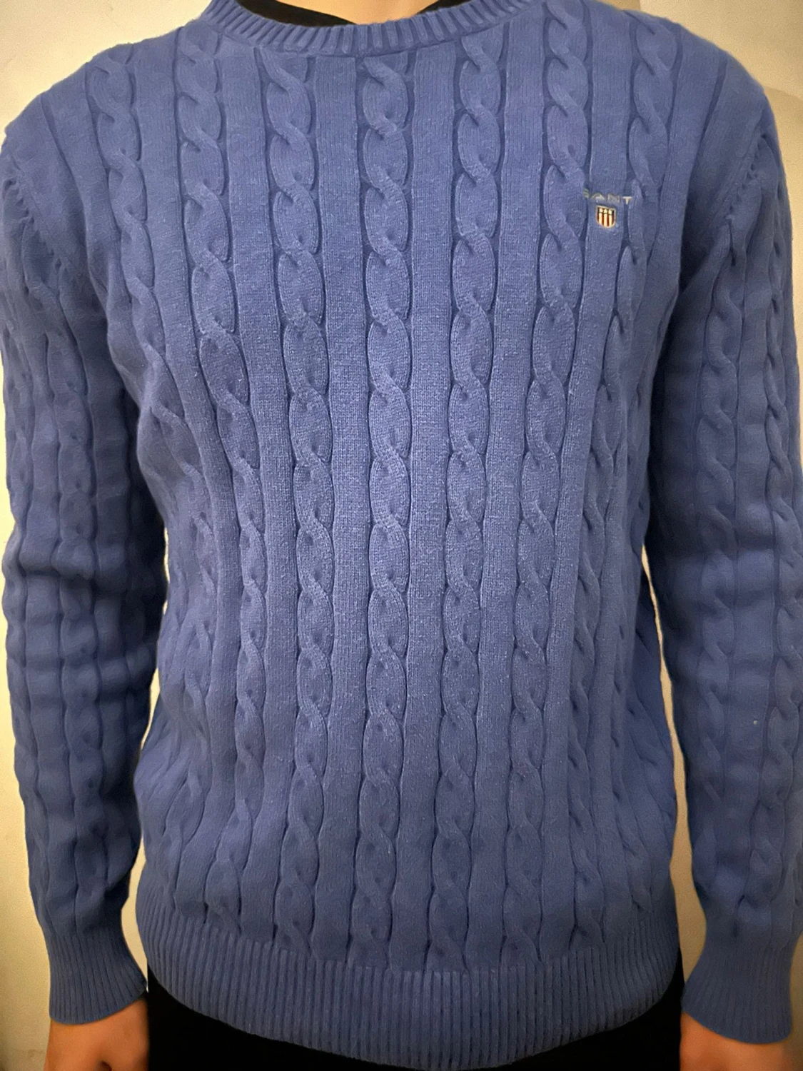 Blå stickad tröja från Gant - 2