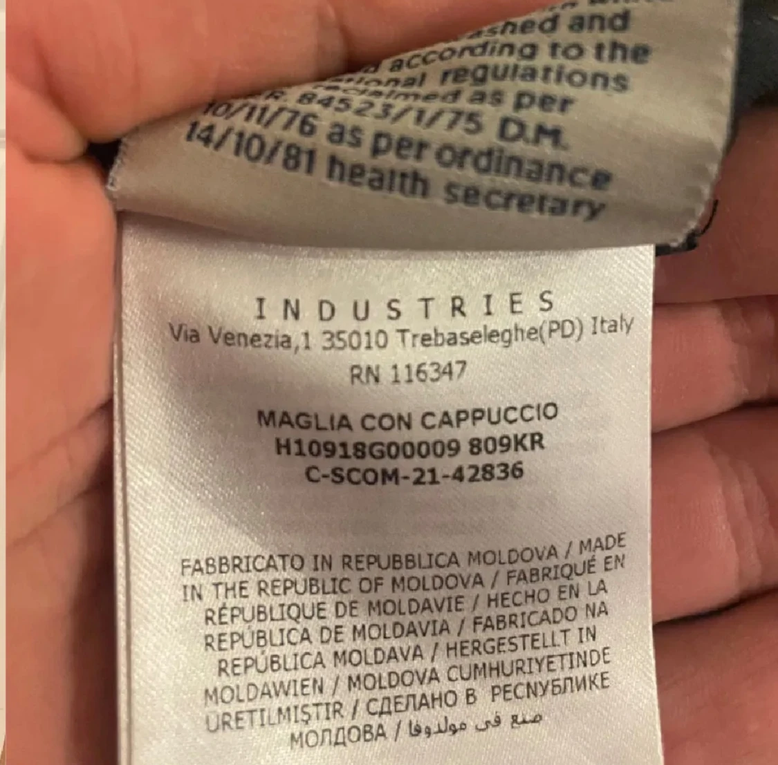 Navy Moncler cardigan ”Felpa Con Cappucio” - 2