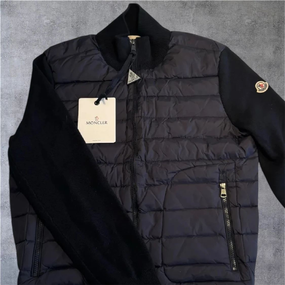 Moncler Navy Blå Cardigan.