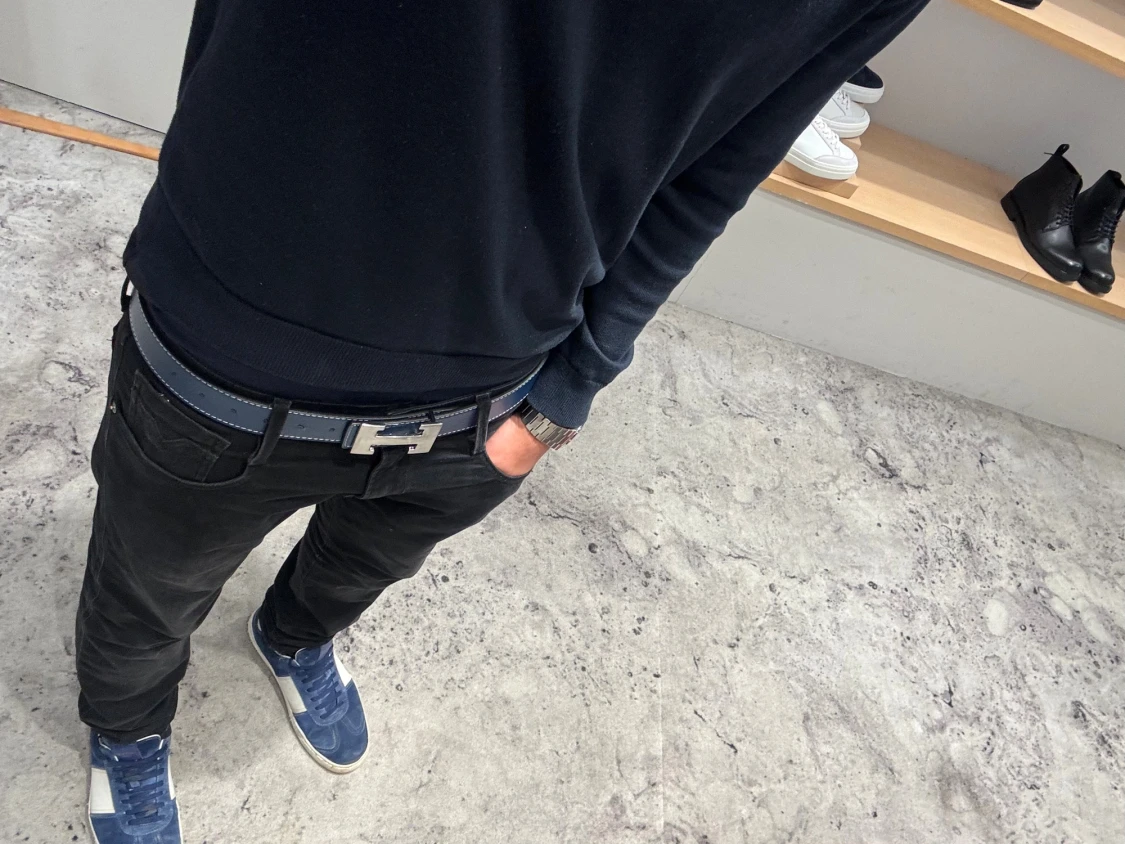 Blått Herme’s bälte bra kvalitet - 1