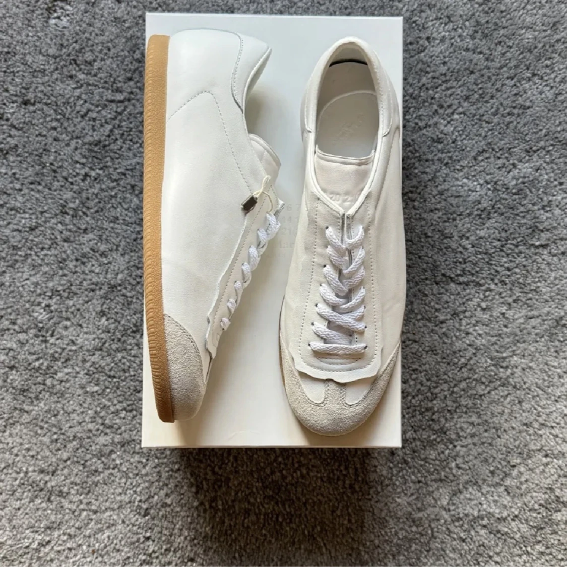 Maison margiela feather light white leather skor - 1