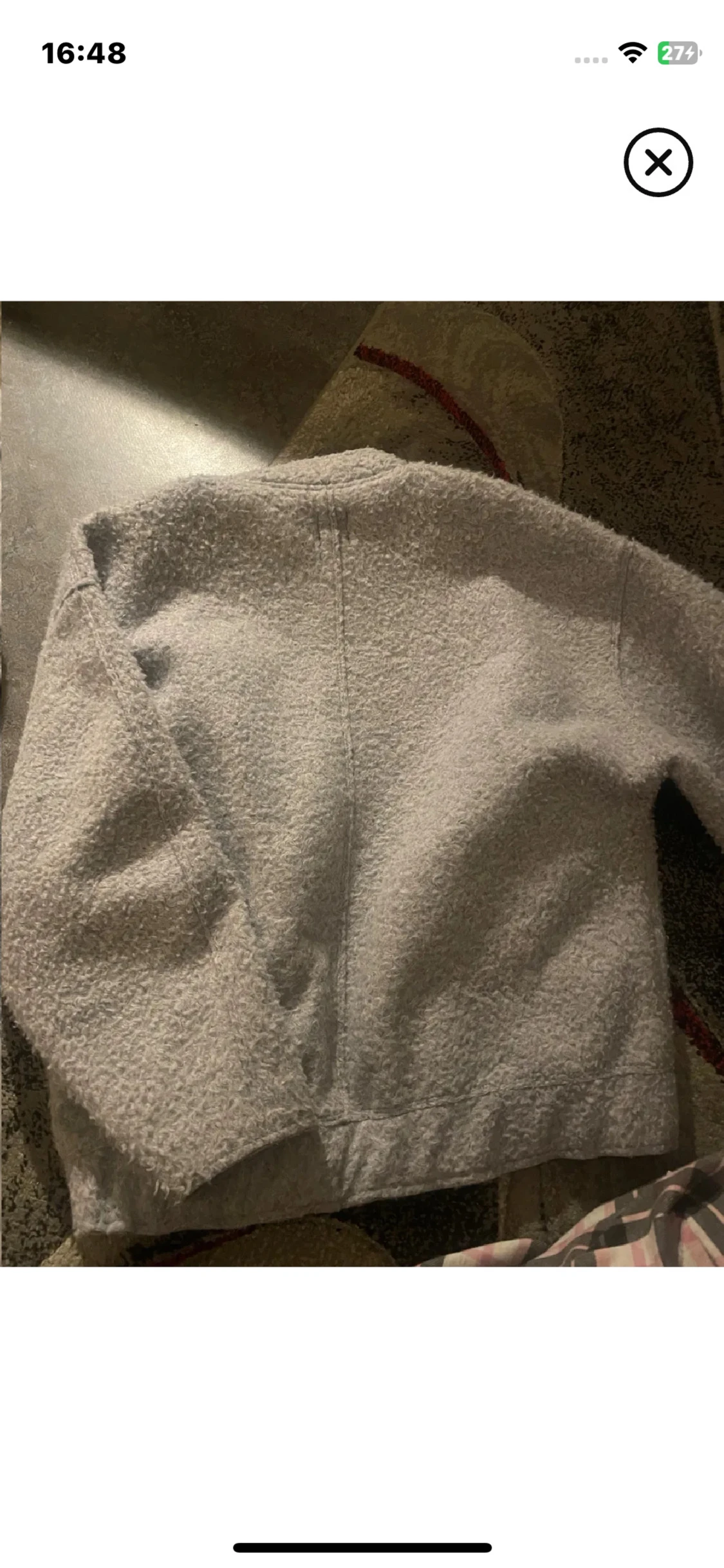 Ljusgrå teddyjacka från Zara XS - 2