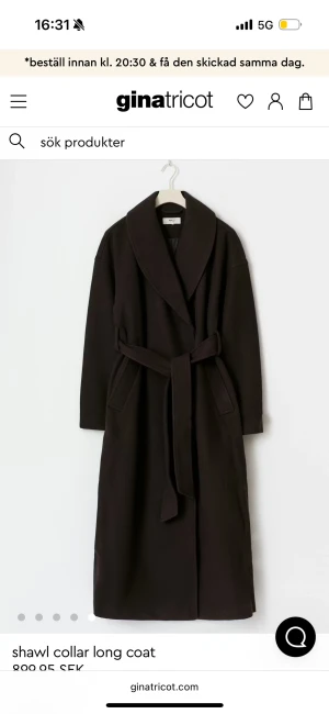 Lång brun kappa (helt slutsåld!) - Säljer nu min super populära och fina kappa från Gina tricot, köpte den förra månaden och använt den fåtal gånger. Säljer då jag har en likadan i svart💕 skriv för fler bilder