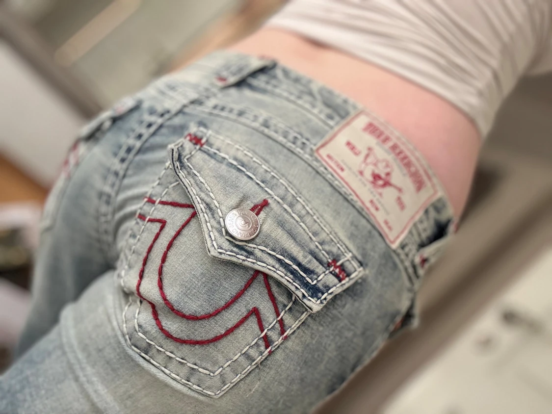 True Religion lågmidjade bootcut jeans - 2