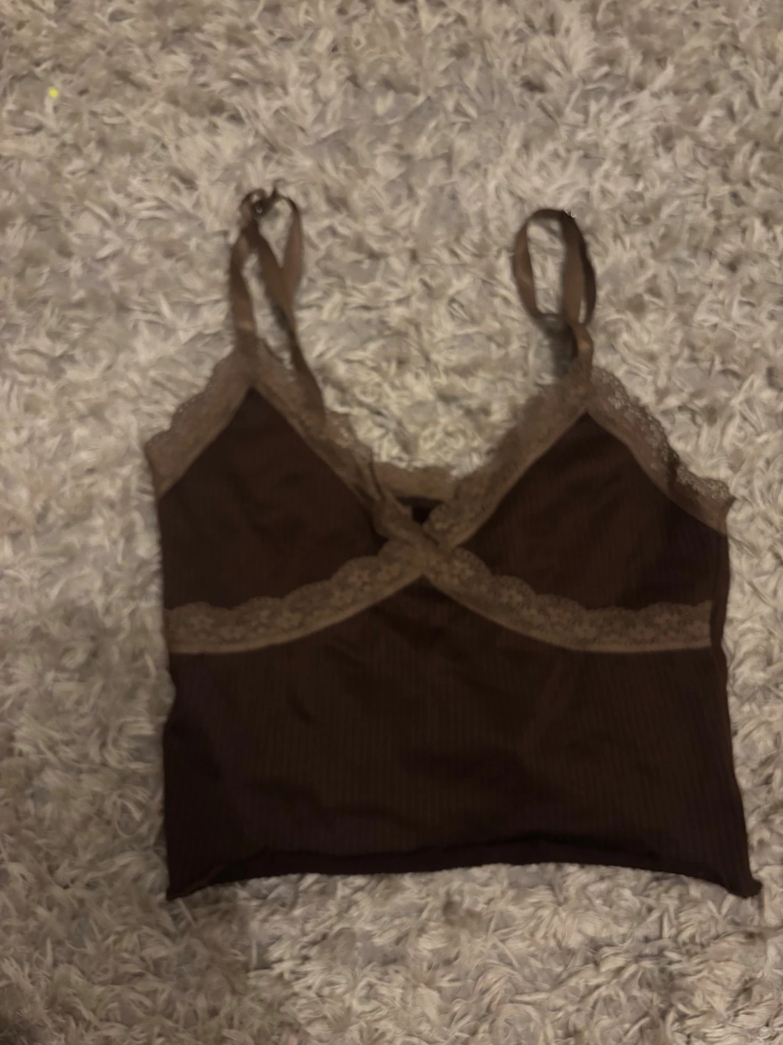 Brun croppad linnetopp från H&M Divided - 1