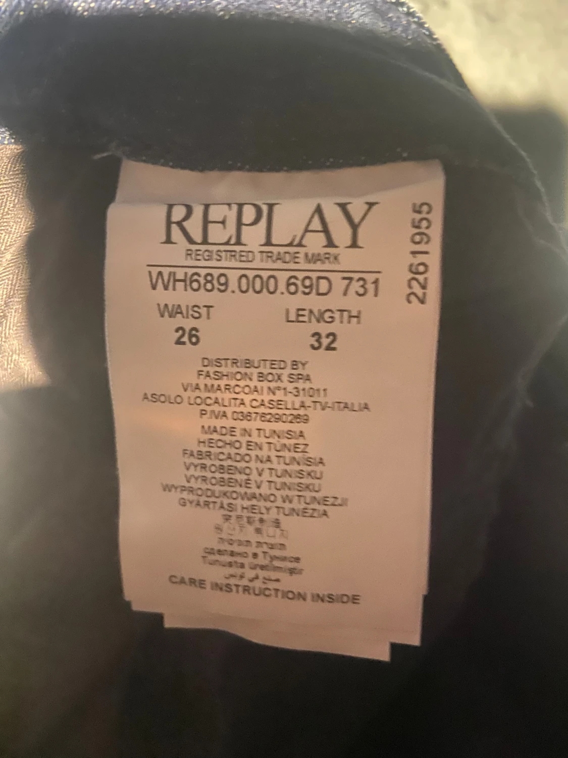 Blå Replay jeans  fit W26 L32 - 1