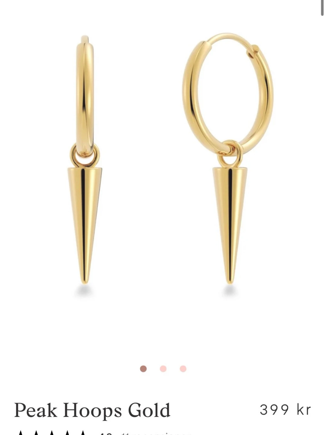 Peak Hoops Gold örhängen - 1