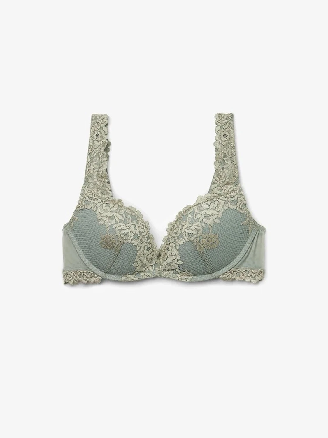 !!!Söker!!! ❣️Grön spets-bh med blommönster